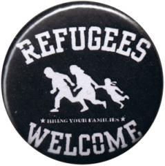 Zum 25mm Magnet-Button "refugees welcome (weiß)" für 2,00 € gehen.