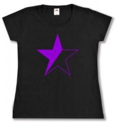 Zum tailliertes T-Shirt "schwarz/lila Stern" für 14,00 € gehen.