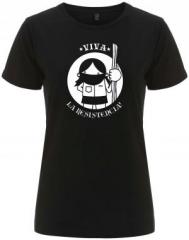 Zum tailliertes Fairtrade T-Shirt "Viva la Resistencia!" für 18,10 € gehen.